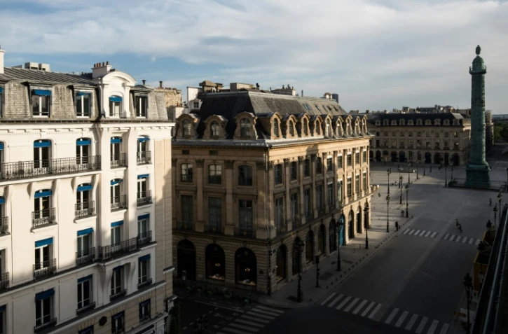La place Vendôme à Paris le 20 avril 2020, déserte