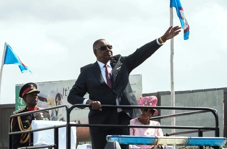 Le président du Malawi Peter Mutharika, à Blantyre le 31 mai 2019