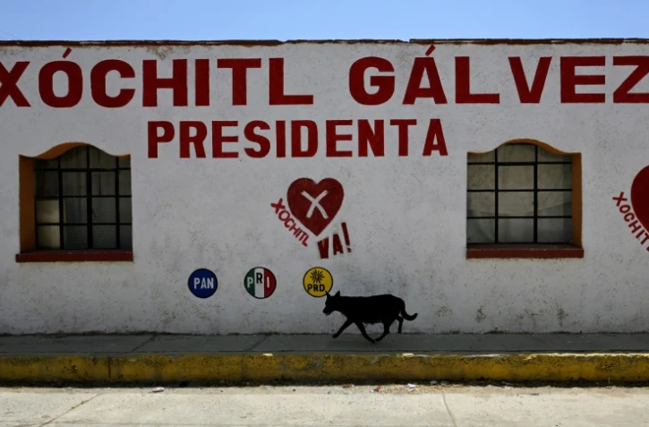 La maison où a grandi la candidate de l'opposition à la présidentielle, Xochitl Galvez, à Tepatepec, dans l'Etat d'Hidalgo, le 21 mai 2024 au Mexique