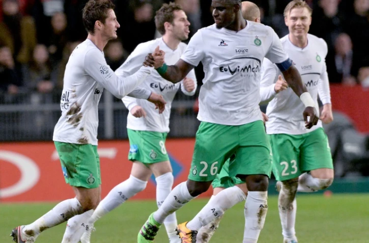 Le capitaine stéphanois Moustapha Bayal Sall, a offert la victoire à son équipe à sur le terain de Rennes, le 4 février 2016