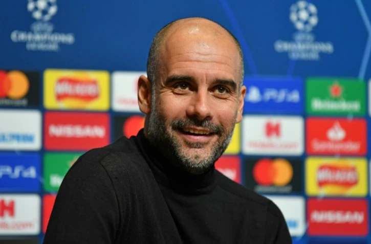 L'entraîneur espagnol de Manchester City Pep Guardiola en conférence de presse, le 25 novembre 2019 à Manchester