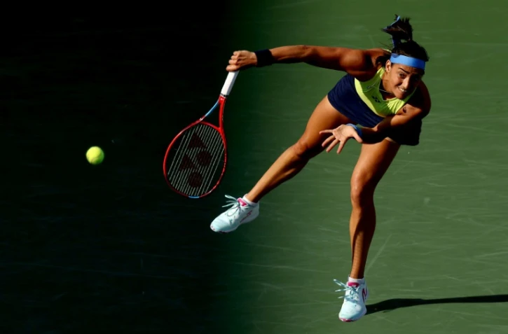 La Française Caroline Garcia lors de sa demi-finale victorieuse face à la Bélarusse Aryna Sabalenka, le 20 août 2022 à Cincinnati