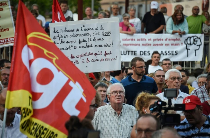 Manifestation contre la fermeture l'usine Alstom de Belfort , le 12 septembre 2016