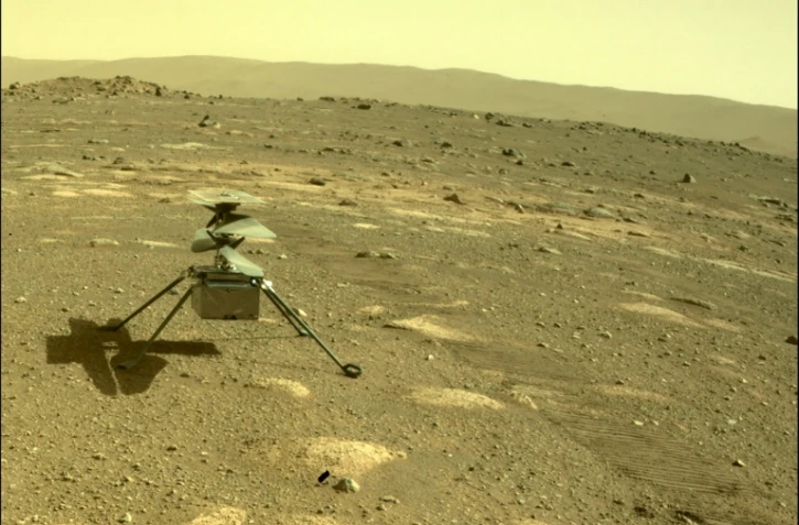 L'hélicoptère de la Nasa Ingenuity sur Mars, le 6 avril 2021