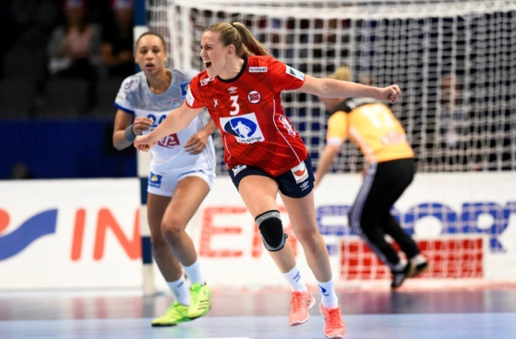 La Norvège d'Emilie Hegh Arntzen a battu l'équipe de France en demi-finale de l'Euro à Göteborg, le 16 décembre 2016