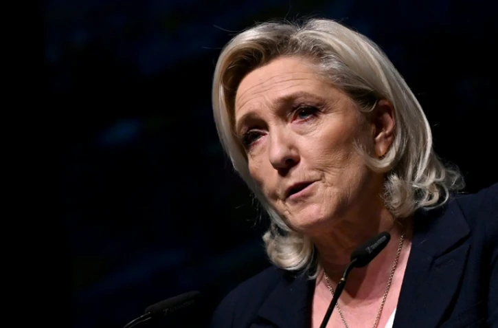 Marine Le Pen, présidente du groupe parlementaire du RN, le 16 janvier 2026 à Marseille