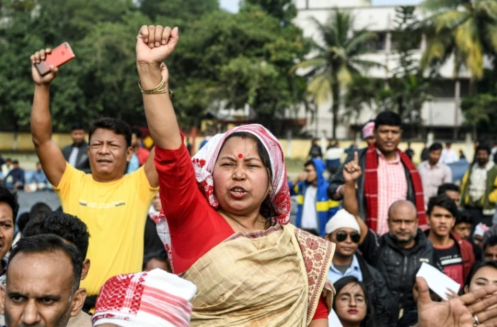Manifestation contre une loi controversée sur la naturalisation de réfugiés à Guwahati le 13 décembre 2019