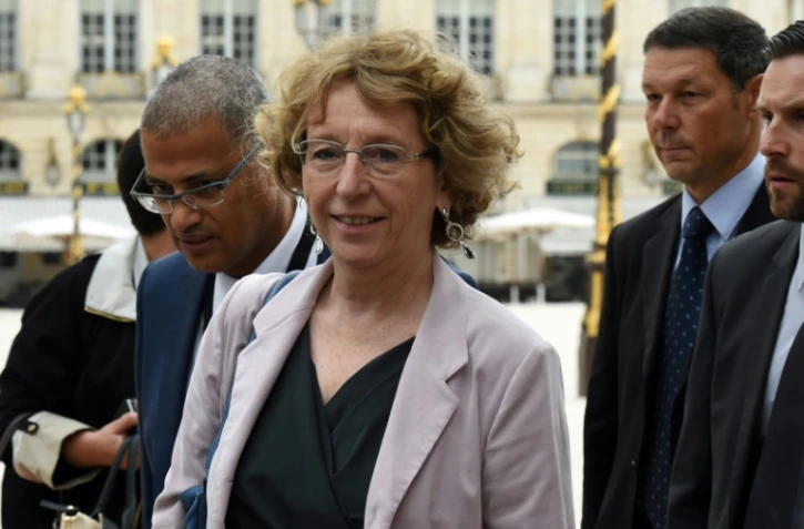 La ministre du Travail Muriel Pénicaud (c), le 1er juillet 2017 à Nancy