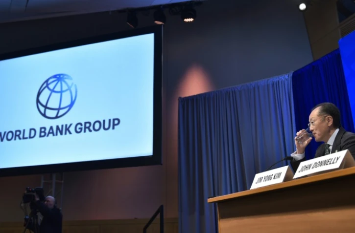 Jim Yong Kim, président de la Banque mondiale, le 14 avril 2016 au siège du FMI à Washington