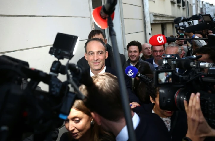 Raphaël Glucksmann, candidat du Parti socialiste (PS) et de la gauche centre-gauche Place Publique (PP), Paris, le 11 octobre 2026 