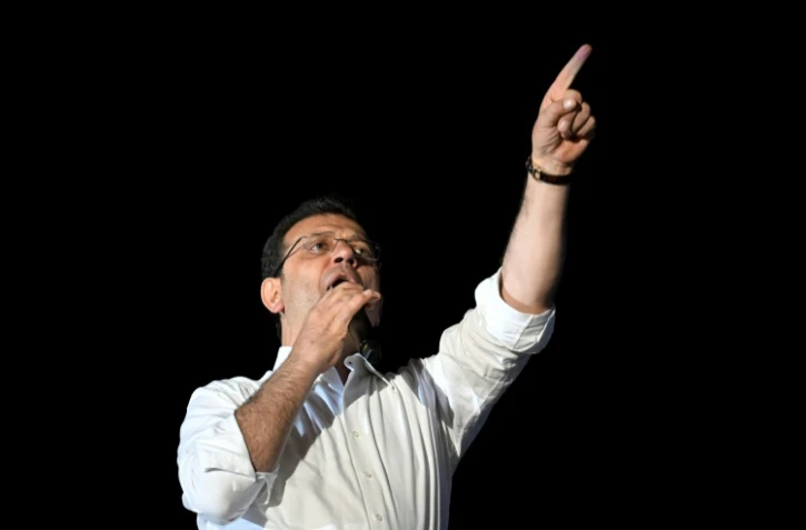 Le maire d'opposition d'Istanbul Ekrem Imamoglu après sa réélection le 31 mars 2024