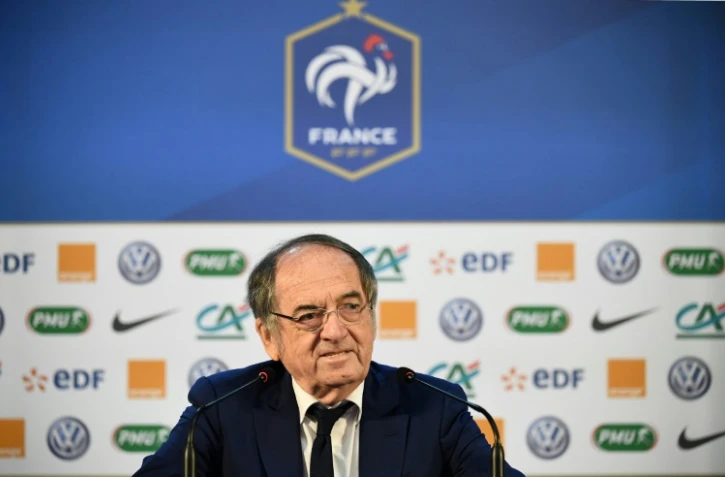 Le président de la Fédération Française de Football, Noël Le Graët au cours d'une conférence de presse à Istra, à l'ouest de Moscou le 14 juin 2018