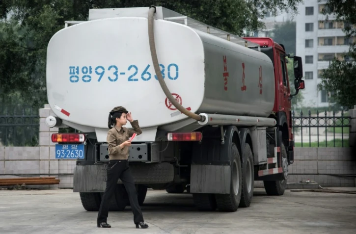 Un camion de carburant Ă Pyongyang, le 6 septembre 2017