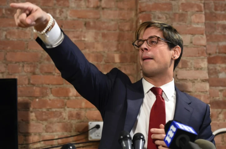 Conférence de presse de Milos Yiannopoulos , le 21 février 2017 à New York