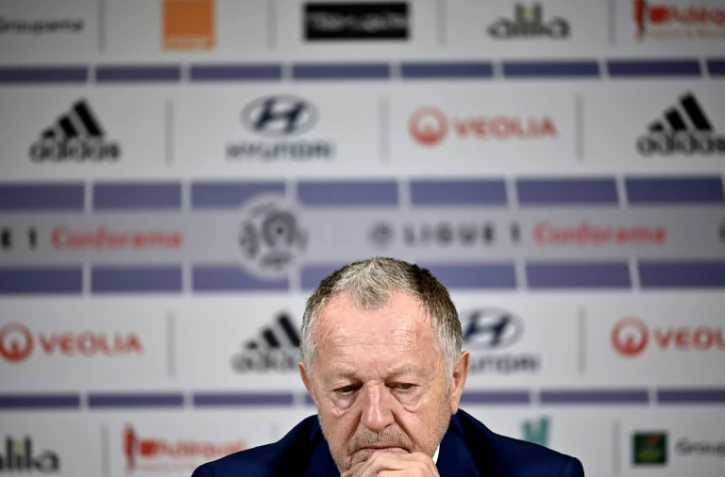 Le président de l'Olympique lyonnais, Jean-Michel Aulas, en conférence de presse à Décines-Charpieu, le 13 février 2020