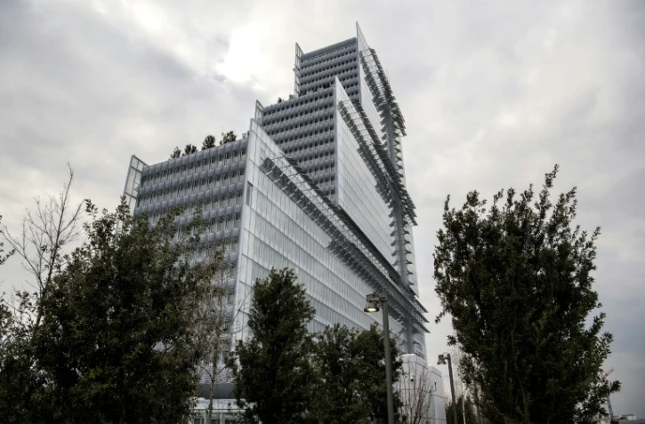 Le nouveau Palais de justice de Paris conçu par l'architecte italien Renzo Piano, le 26 mars 2018 dans le quartier des Batignolles, au nord-ouest de Paris
