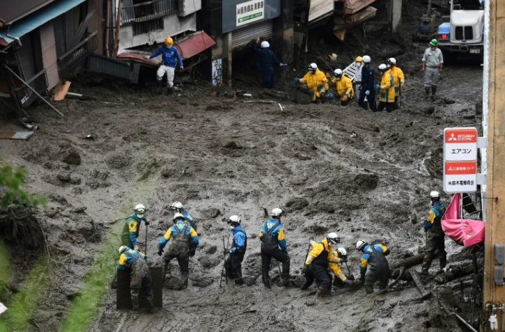 Opérations de recherche dans la coulée de boue d'Atami, au Japon, le 5 juillet 2021