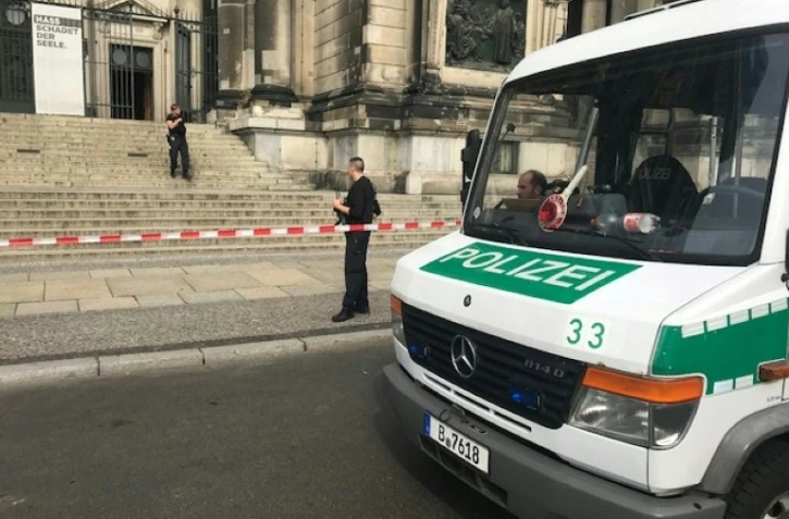 La police devant la cathedrale de Berlin, le 3 juin 2018 