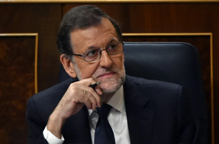 Le Premier ministre espagnol Mariano Rajoy,  au Parlement le 27 octobre 2016, à Madrid