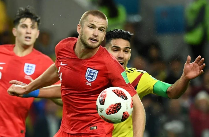 Le milieu de terrain anglais Eric Dier buteur lors de la qualification en quarts de finale du Mondial le 3 juillet 2018