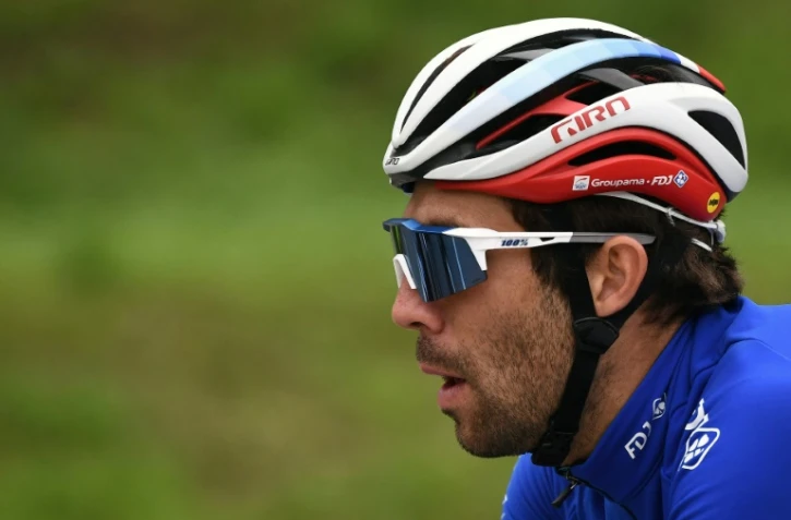 Thibaut Pinot sur le Tour de Lombardie entre Côme et Bergame le 9 octobre 2021