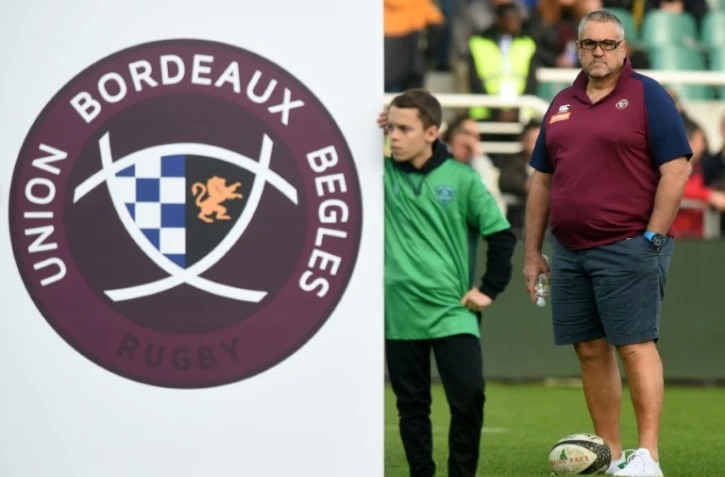 L'entraîneur de l'Union Bordeaux-Bègles, Christophe Urios, lors d'un match de Top 14 à Pau le 29 décembre 2019