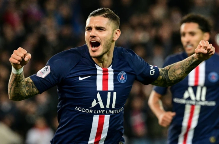 L'attaquant argentin du PSG Mauro Icardi auteur d'un doublé contre l'OM, le 27 octobre 2019 au Parc des Princes