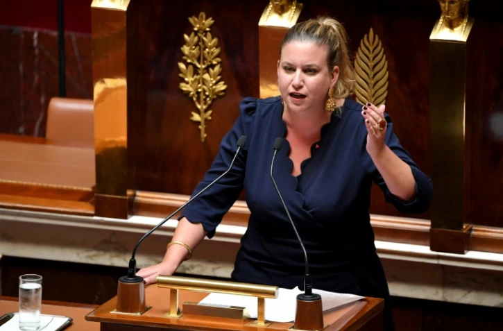 La présidente du groupe LFI à l'Assemblée nationale Mathilde Panot, à Paris le 6 juillet 2022