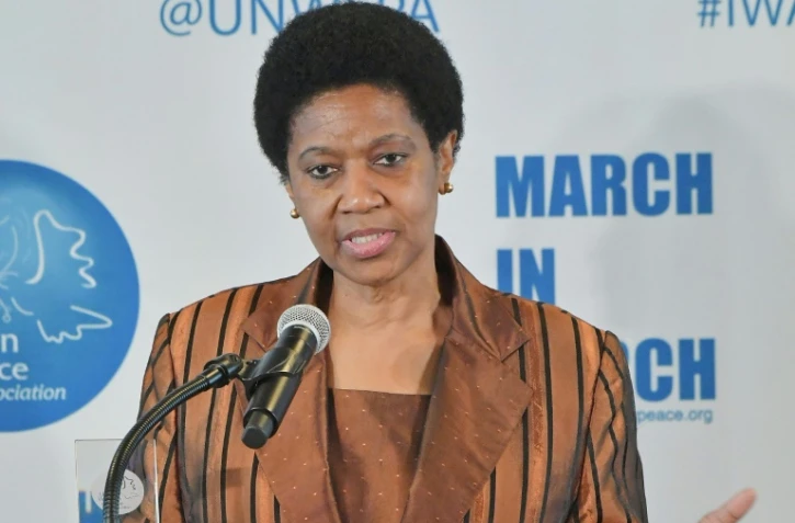 Phumzile Mlambo-Ngcuka, directrice de l'agence onusienne "UN Women", le 10 mars 2017 Ă New York