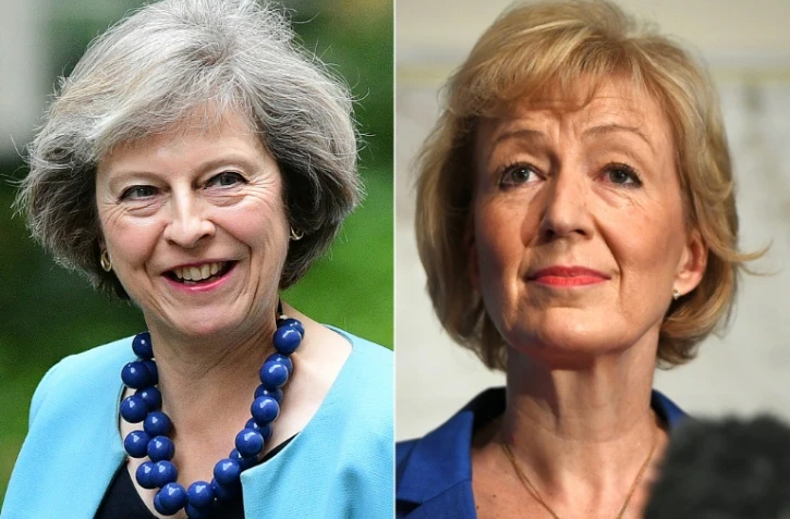 Montage réalisé le 7 juillet 2016 de portraits de Theresa May et Andrea Leadsom