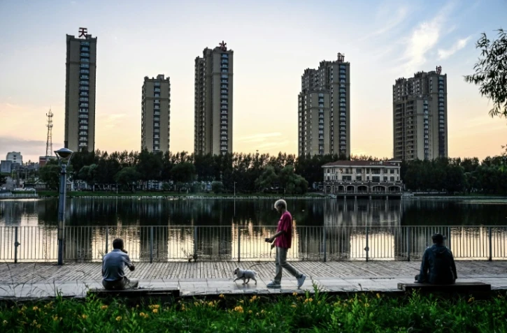 Des immeubles résidentiels à Hegang, dans la province de Heilongjiang, le 4 juillet 2023 dans le nord-est de la Chine