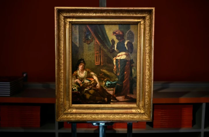 Une étude préparatoire aux célèbres "Femmes d'Alger" d'Eugène Delacroix exposée à la galerie Mendes le 20 juin 2019 à Paris