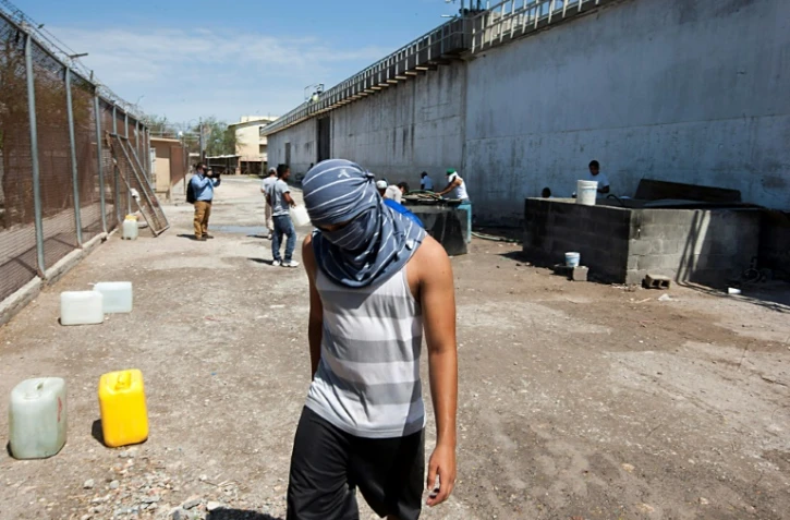 Des prisonniers dans la prison de Reynosa, dans l'Etat de Tamaulipas, au Mexique, le 24 mai 2017