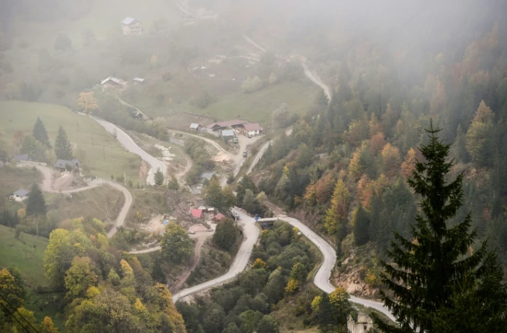 Vue du village de Boge, Ă l'ouest du Kosovo, le 4 octobre 2016