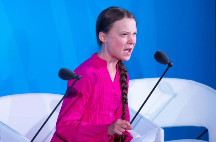 La jeune activiste Greta Thunberg s'adresse Ă l'ONU le 23 septembre 2019
