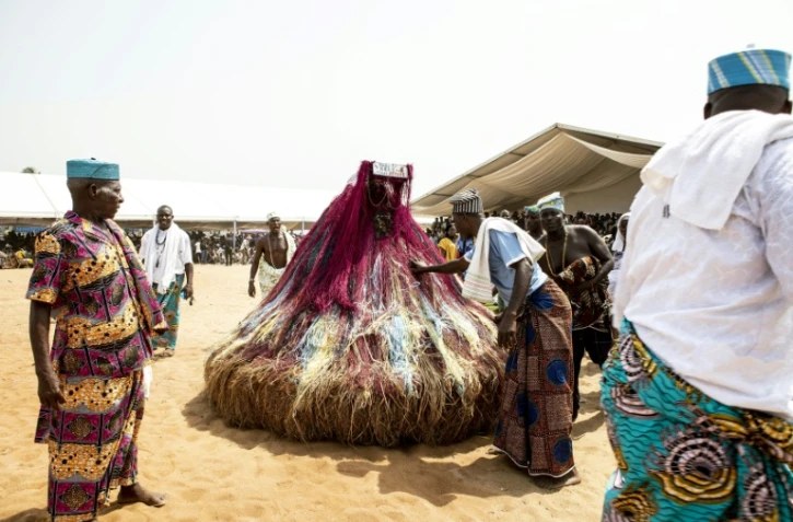 Des adeptes du vaudou rassemblés à Ouidah, dans le sud du Bénin, le 10 janvier 2023