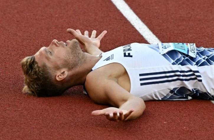 L'athlète français Kevin Mayer, à Eugene (Etats-Unis) le 24 juillet 2022