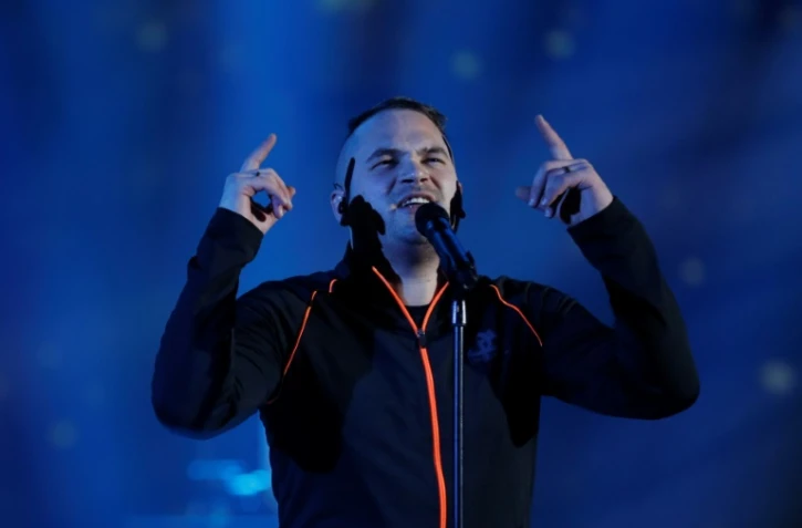 Le rappeur marseillais Jul au Zénith à Paris lors des 32e Victoires de la musique, le 10 février 2017