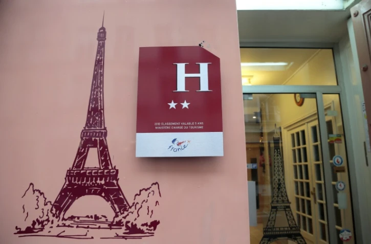 L'entrée d'un hôtel à Paris