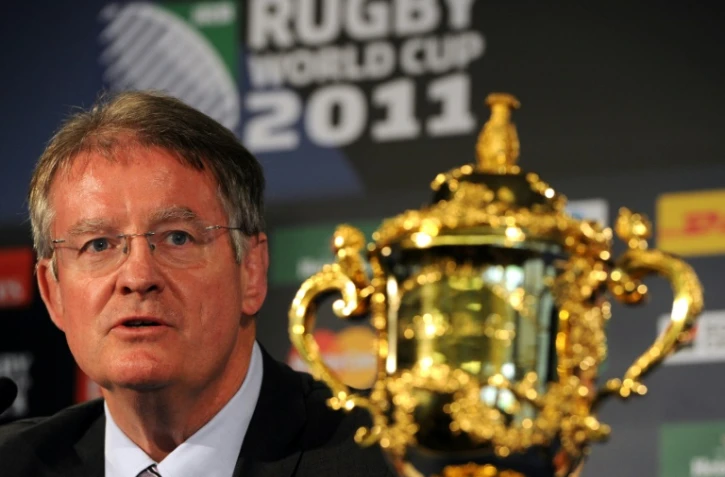 Bernard Lapasset, alors président de la Fédération internationale de rugby, le 7 septembre 2011 à Auckland 