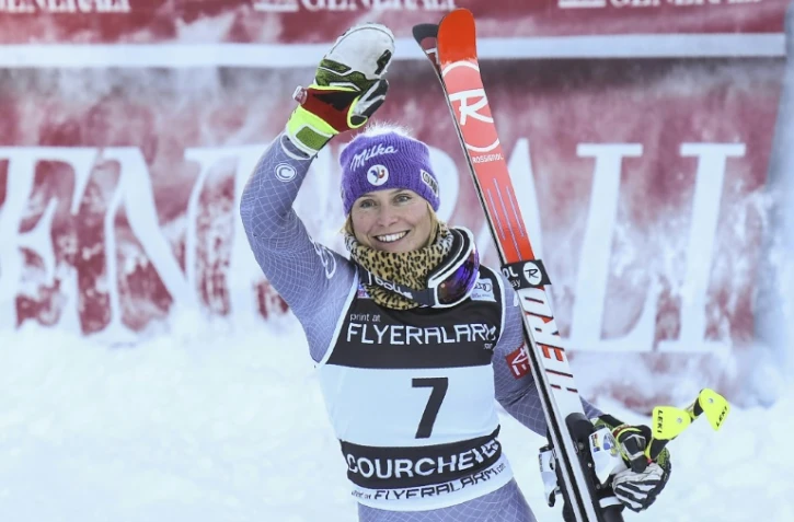 La Française Tessa Worley, 2e du géant de Courchevel, le 19 décembre 2017