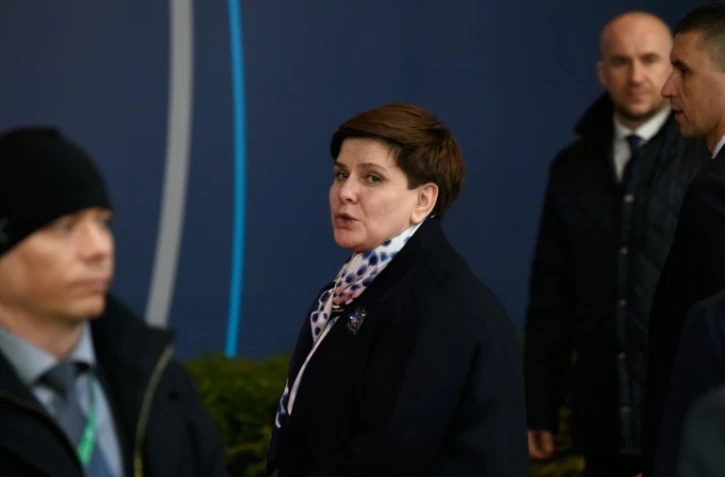 La Première ministre Beata Szydlole 17 mars 2016 à Bruxelles