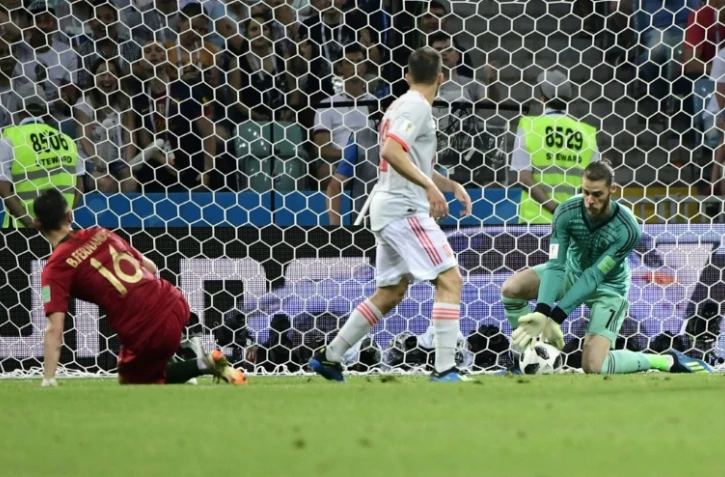 Le gardien espagnol David De Gea  couopable d'une faute de mains sur le 2e but du Portugal, dans le group B du Mondial, le 15 juin 2018 à Sotchi