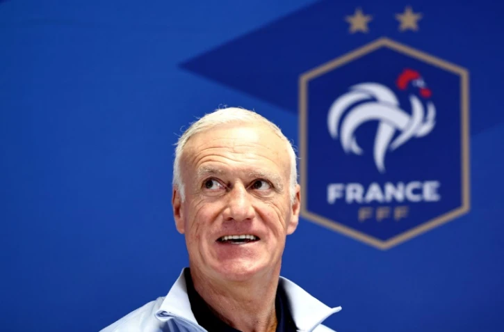 Didier Deschamps lors d'une conférence de presse à Marseille le 25 mars 2024