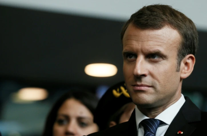 Le président de la République Emmanuel Macron à Orsay près de Paris le 25 octobre 2017