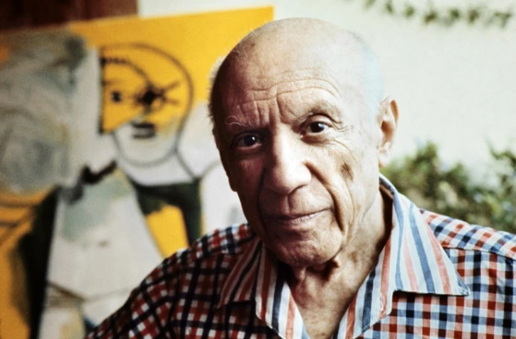 Le peintre espagnol Pablo Picasso, le 13 octobre 1971 à Mougins, dans les Alpes-Maritimes
