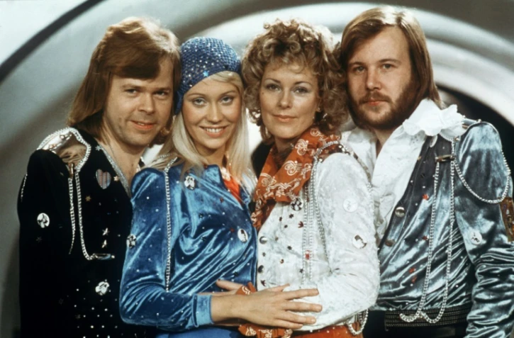 Le groupe suédois Abba lors du Concours de l'Eurovision, le 9 février 1974
