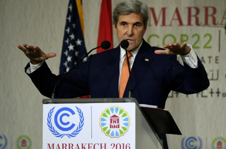 Le secrétaire d'Etat américain John Kerry à Marrakech, le 16 novembre 2016