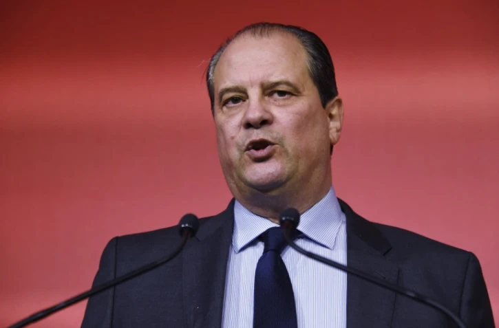 Jean-Christophe Cambadélis lors d'une conférence de presse le 7 mars 2016 à Paris