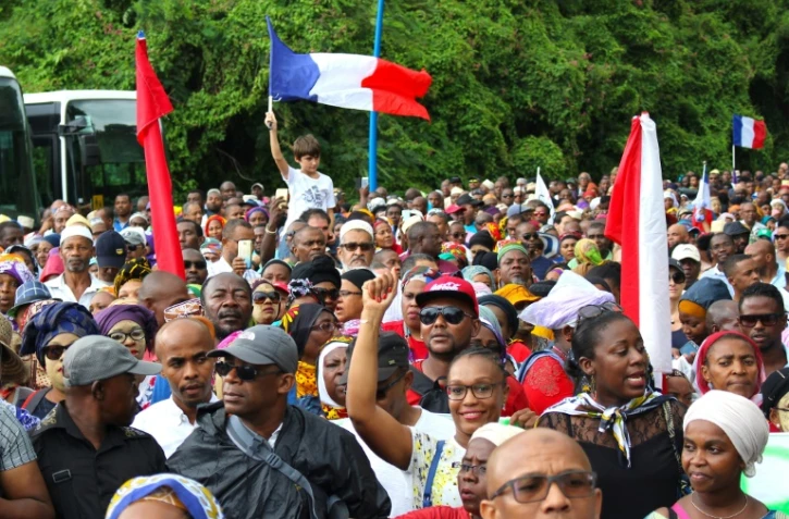 Manifestation contre l'insécurité et le manque de développememnt de l'île, le 7 mars 2018 à Mayotte